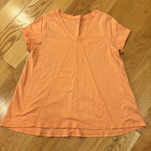 Escape Apricot Vneck A line top